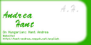 andrea hant business card